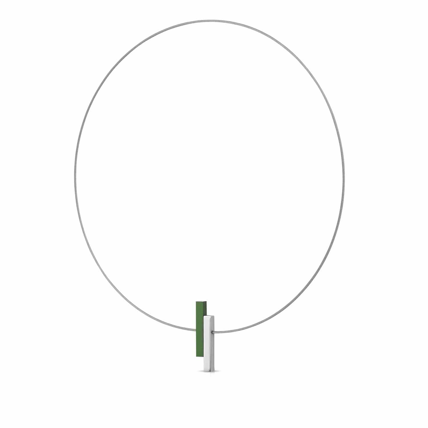 Clic Eenvoudige Staafjes Groen Collier - C116GR