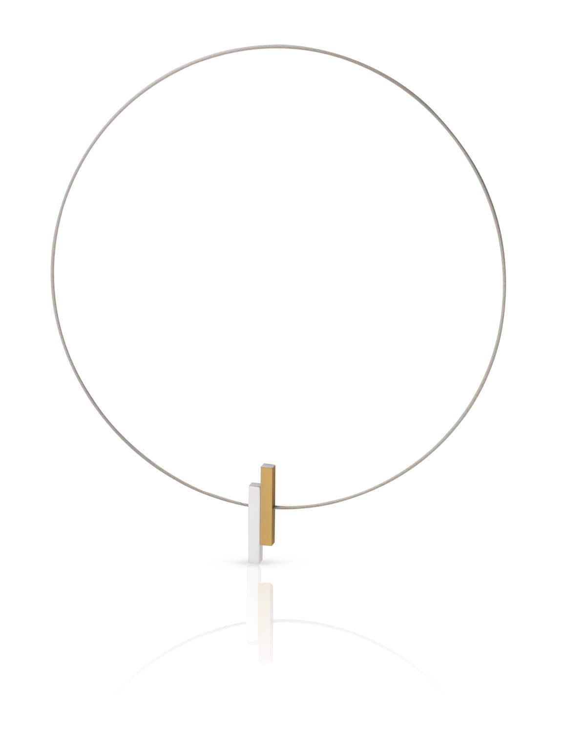 Clic Eenvoudige Staafjes Collier 42cm - C116G