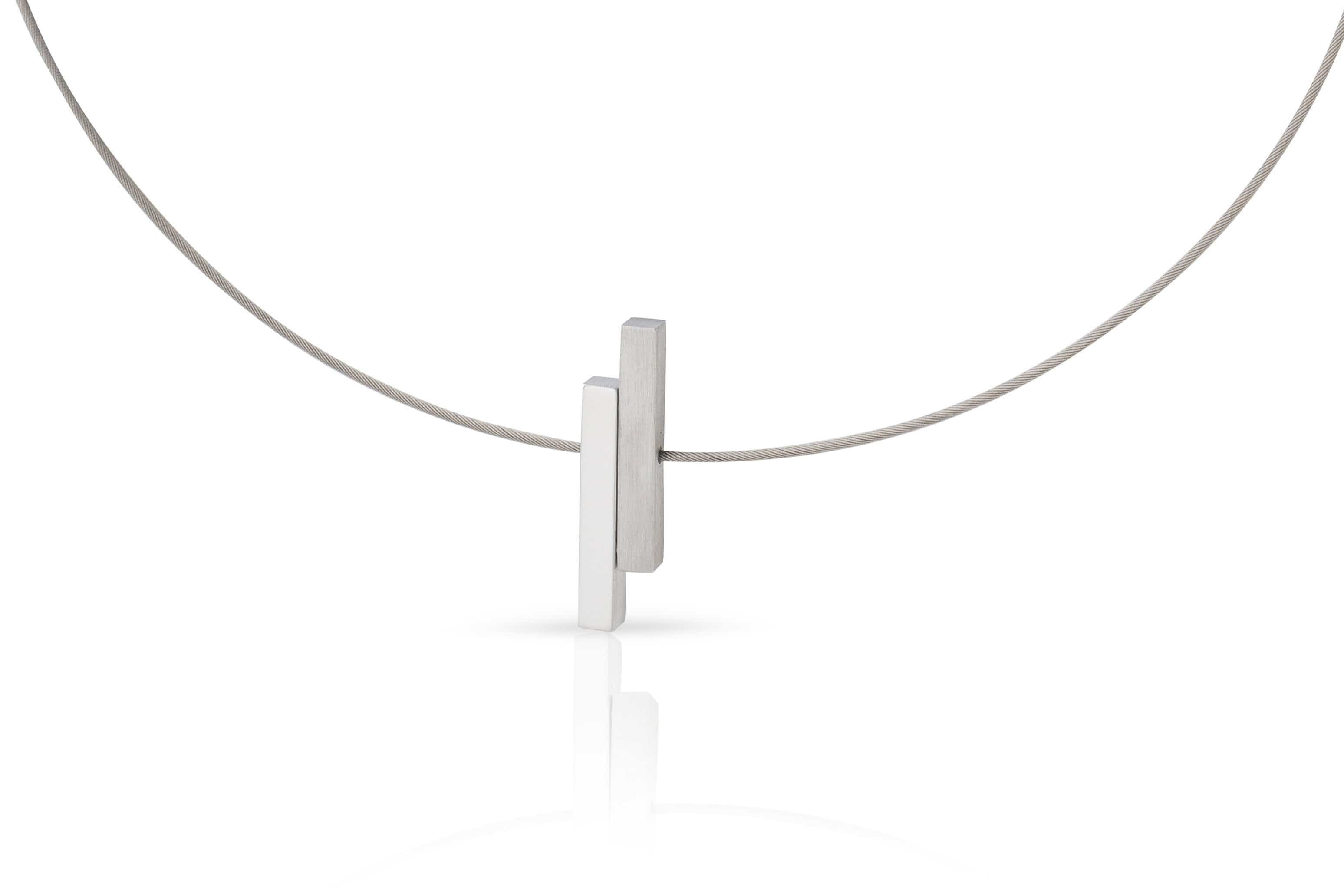 Clic Eenvoudige Staafjes Collier 42cm - C116