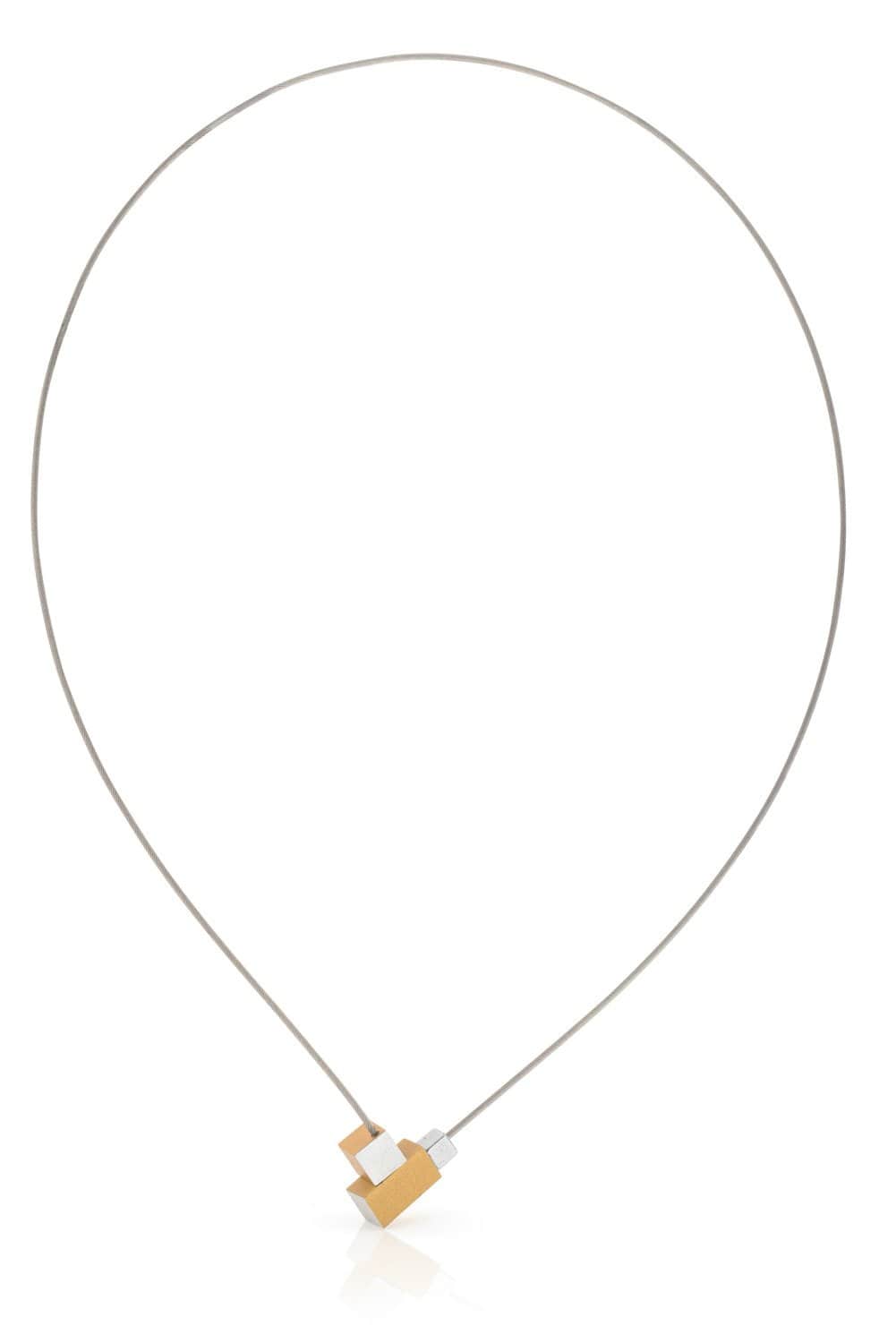 Clic Vierkantje en Rechthoekje Collier - C206G