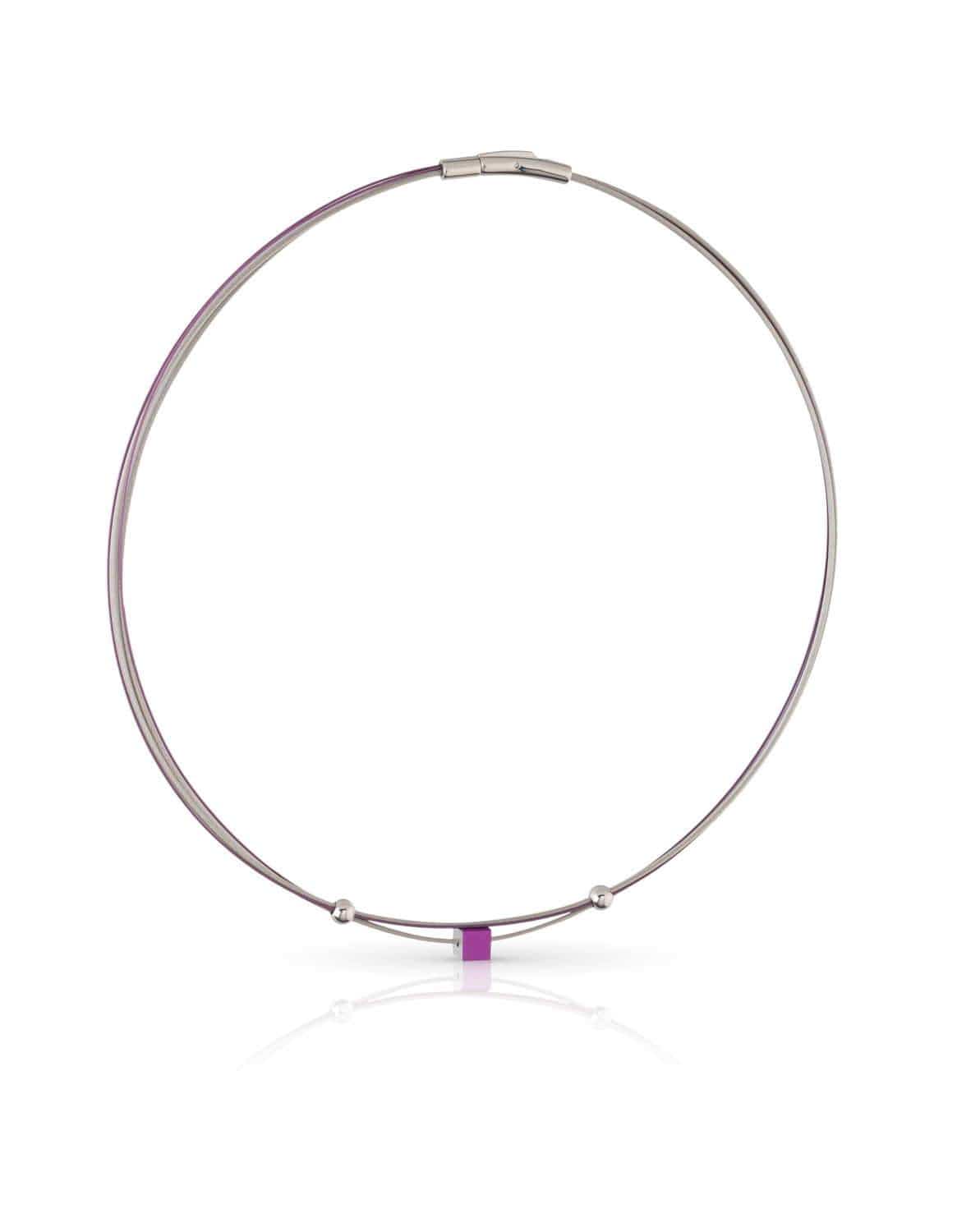 Clic Klein Kubusje Paars Collier 45 cm - C230P