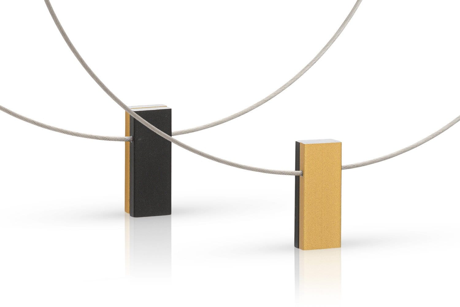 Clic Twee Gekleurde Rechthoeken Collier - C232GZ