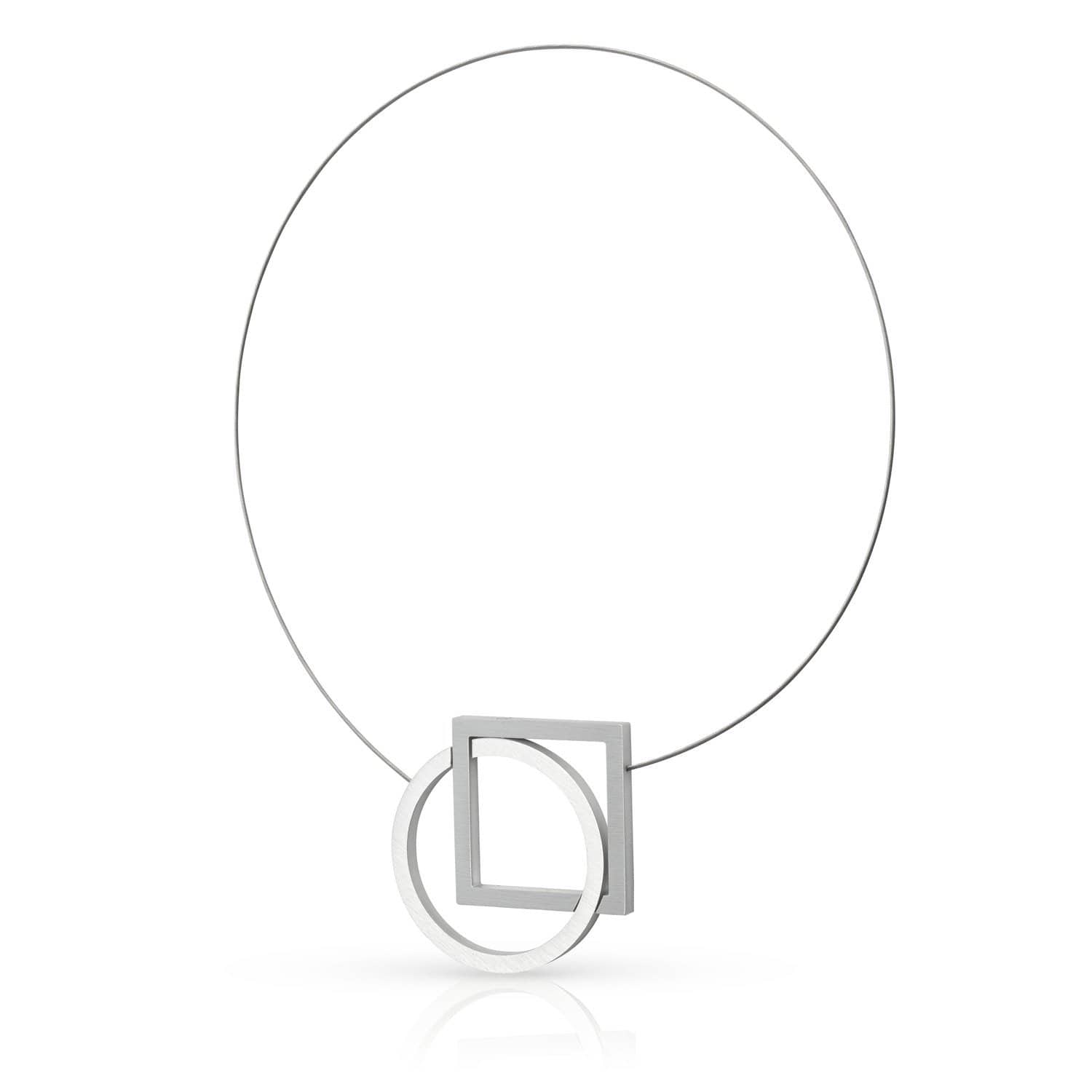 Clic Cirkel en Vierkant Collier 43cm - C241