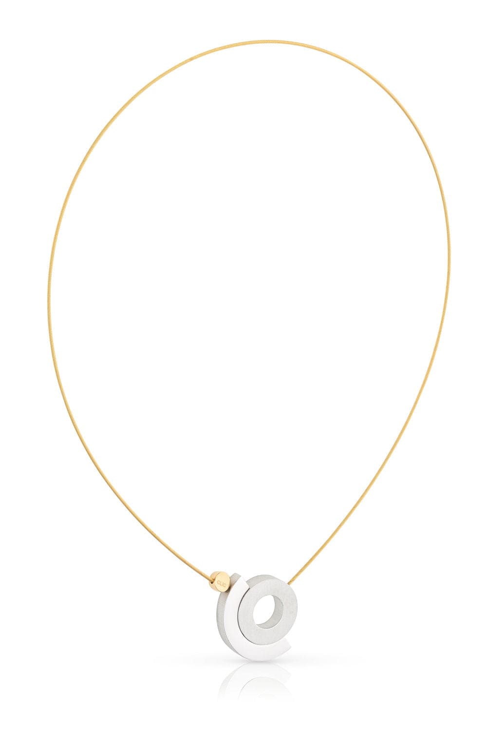 Clic Ring in Halve Ring Collier 43 cm goud - C248G