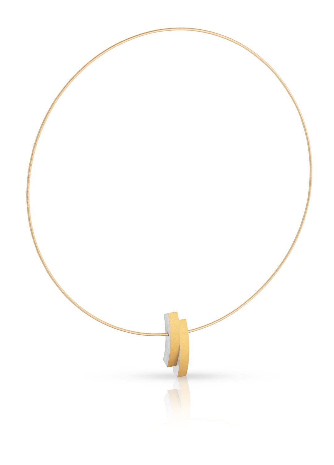 Clic Boogjes Tegen Elkaar Collier 44cm edelstaal - C251G