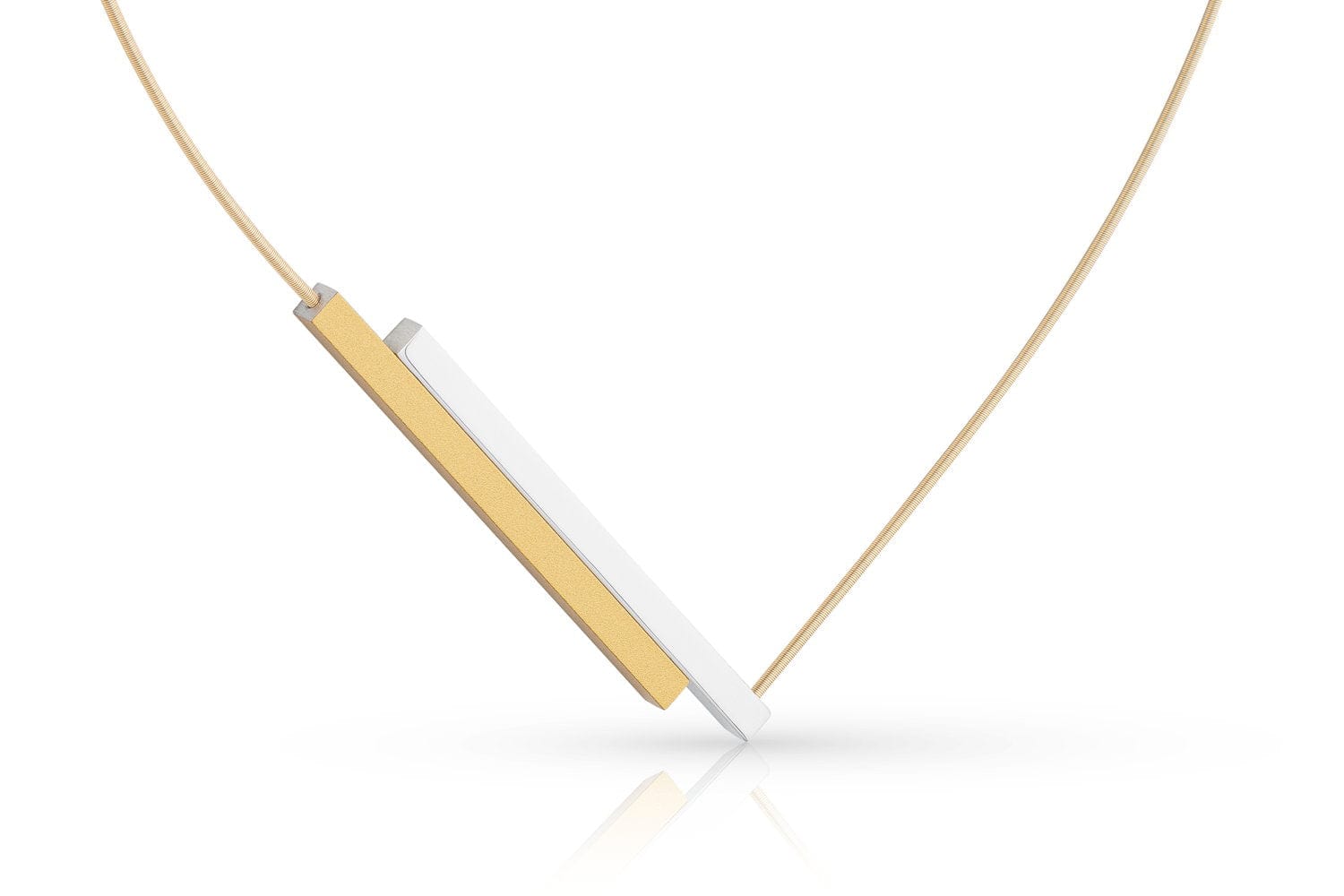 Clic Staafjes Collier 43 cm edelstaal - C253G