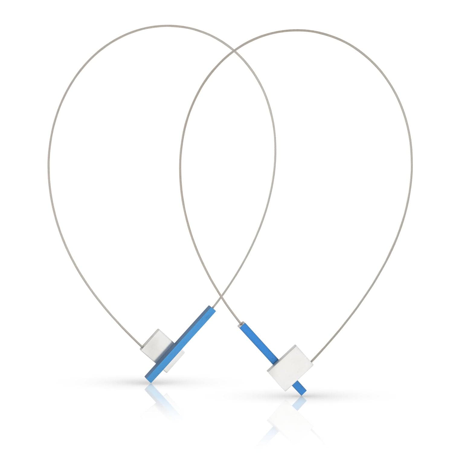 Clic V Vorm met Staafje Collier 43 cm - C261B
