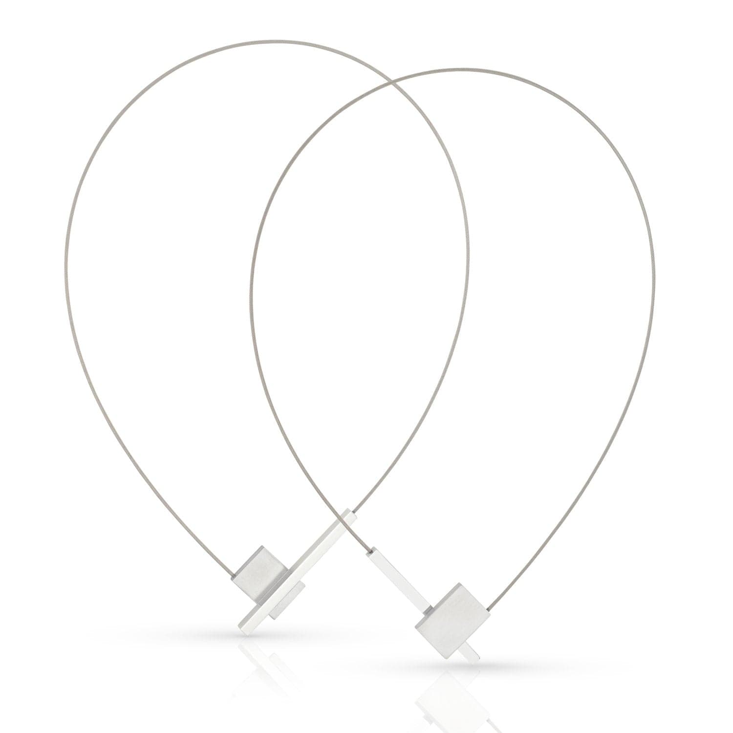 Clic V Vorm met Staafje Collier 43 cm - C261