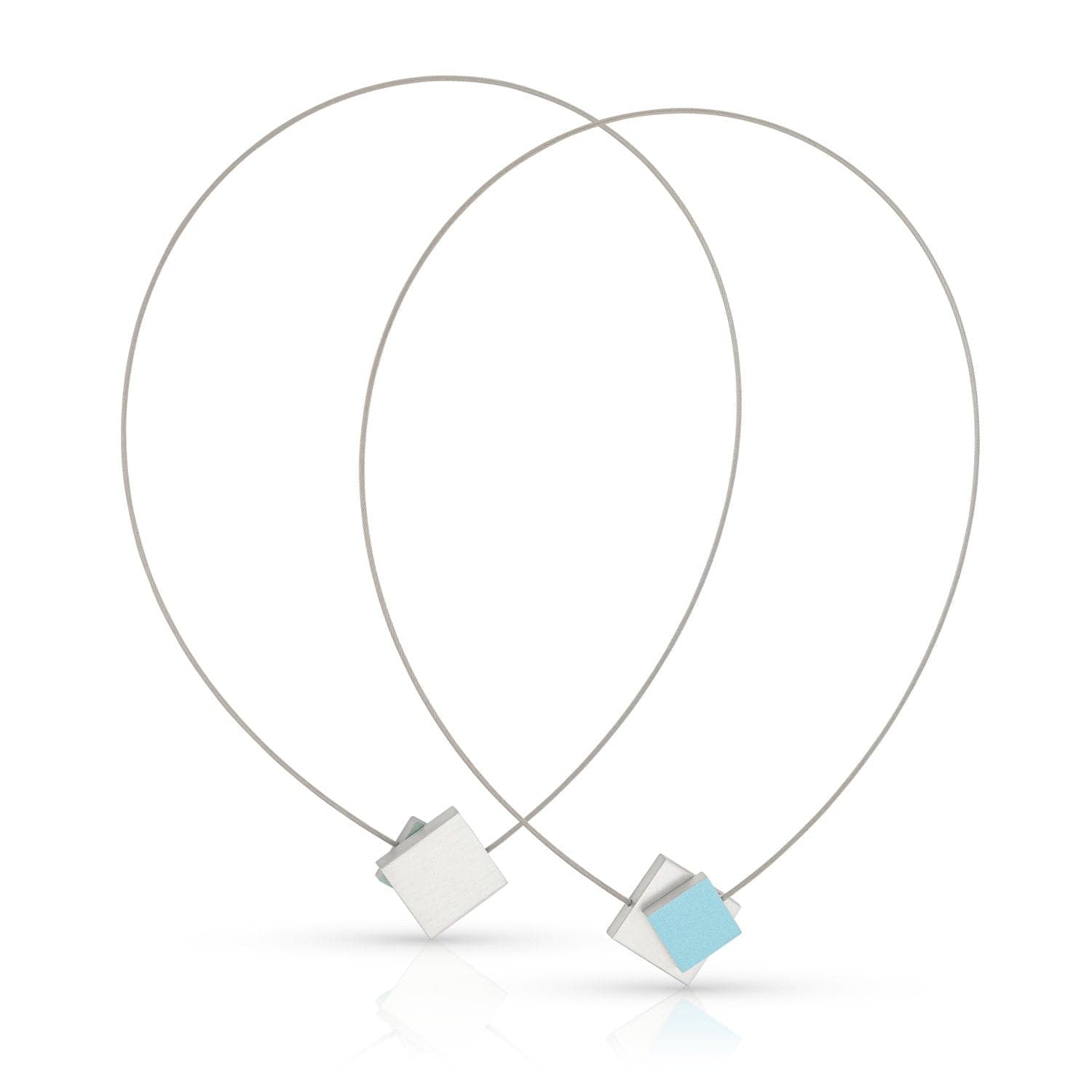 Clic Vierkant met Gekleurd Vierkant Collier - C263B