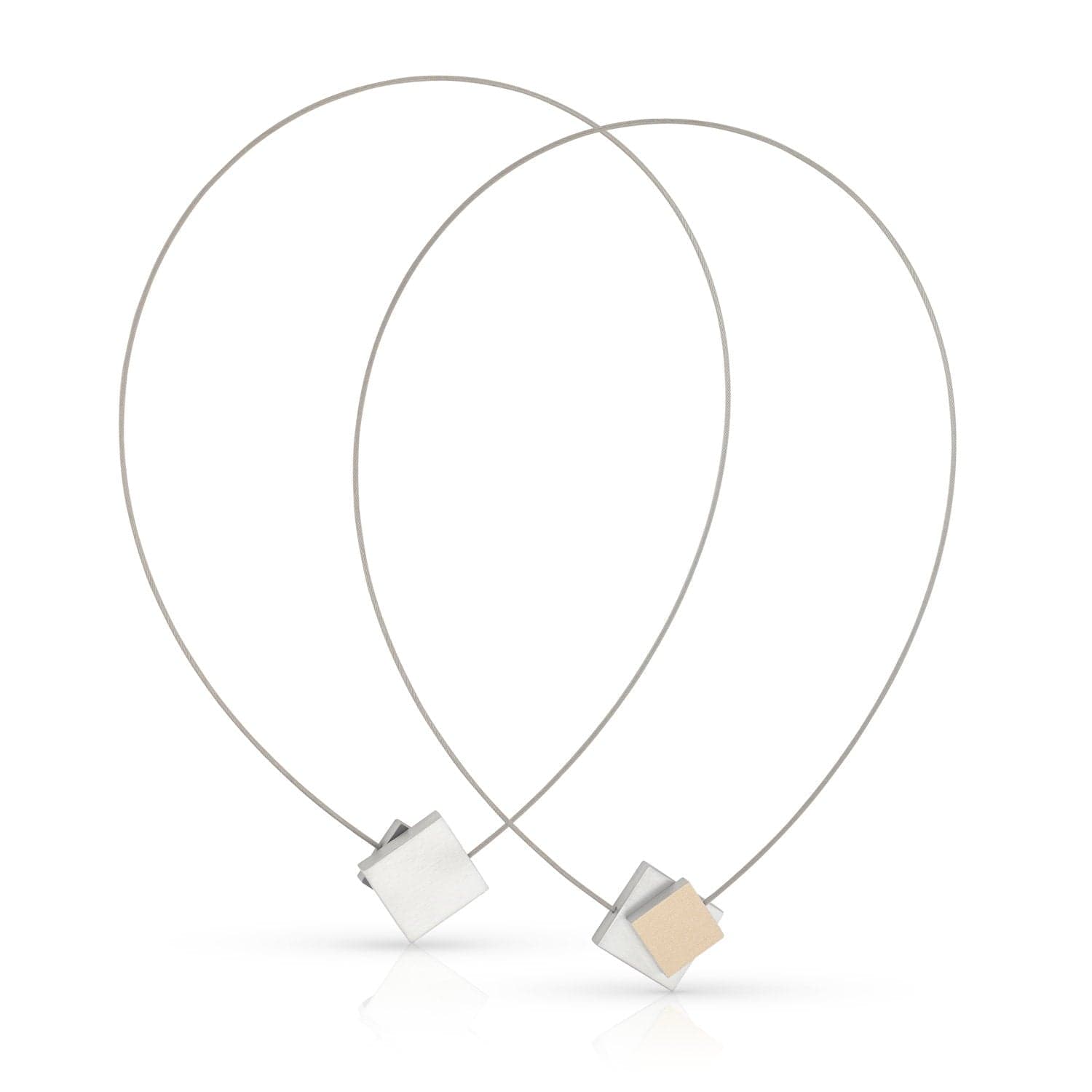 Clic Vierkant met Gekleurd Vierkant Collier - C263G
