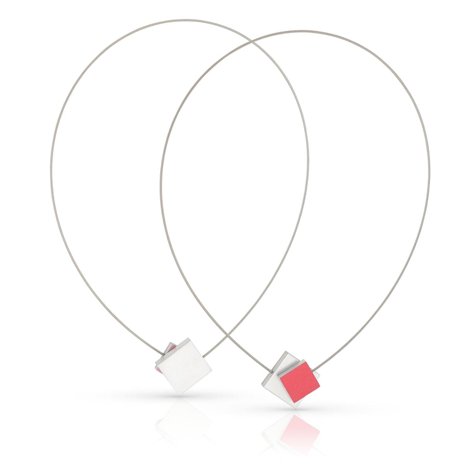 Clic Vierkant met Gekleurd Vierkant Collier - C263R