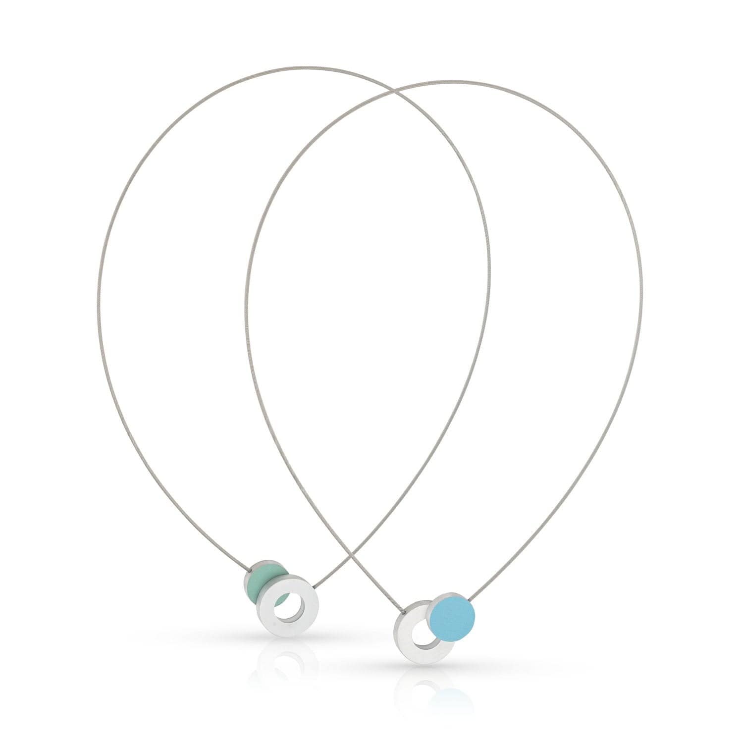 Clic Gekleurd Rondje en Een Ring Collier - C265B