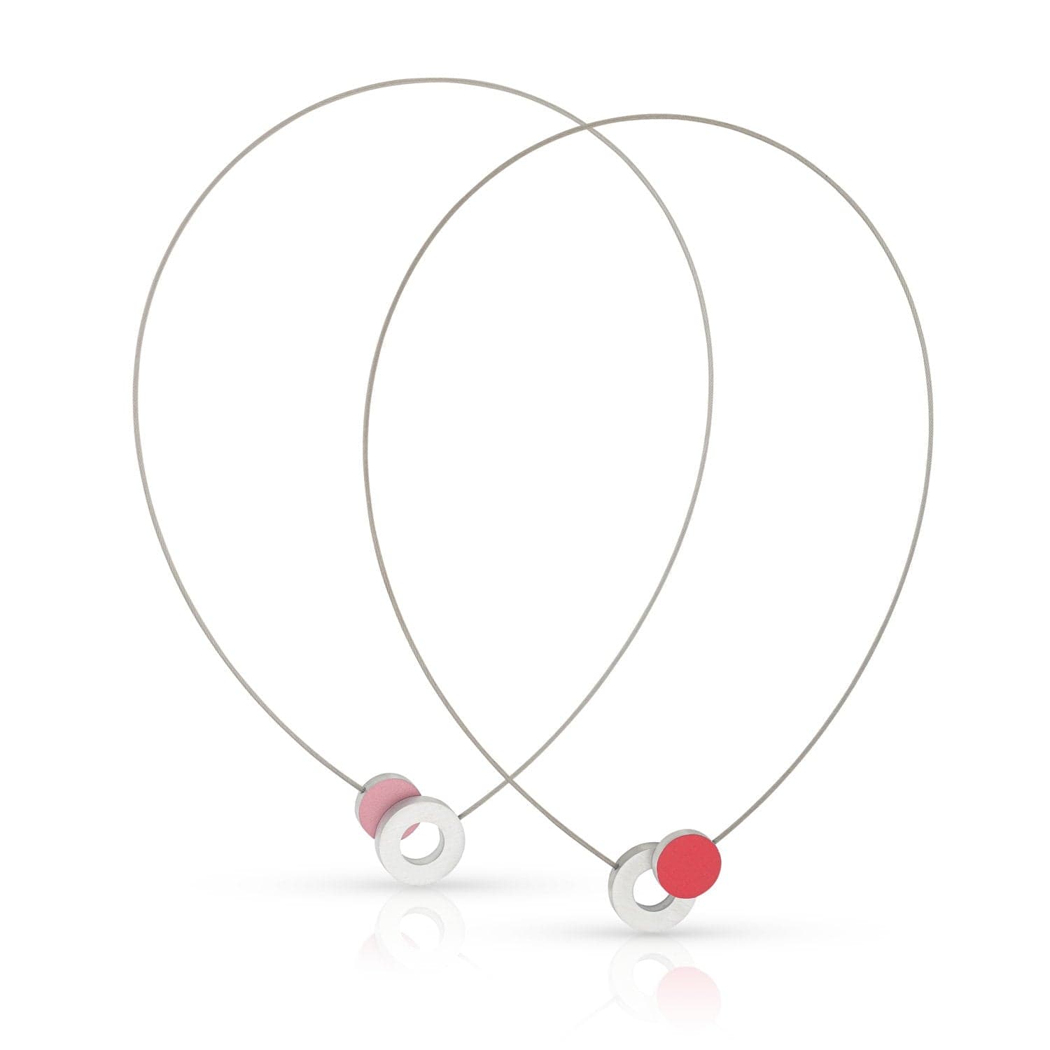 Clic Gekleurd Rondjes Collier 43 cm edelstaal - C265R