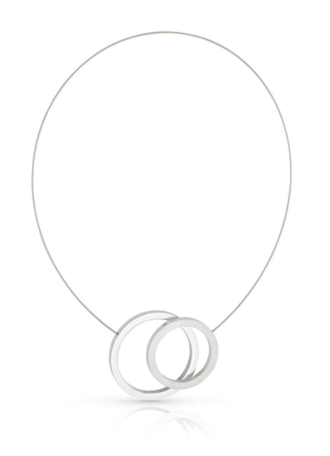 Clic Grote Ringen Collier 43 cm edelstaal - C267
