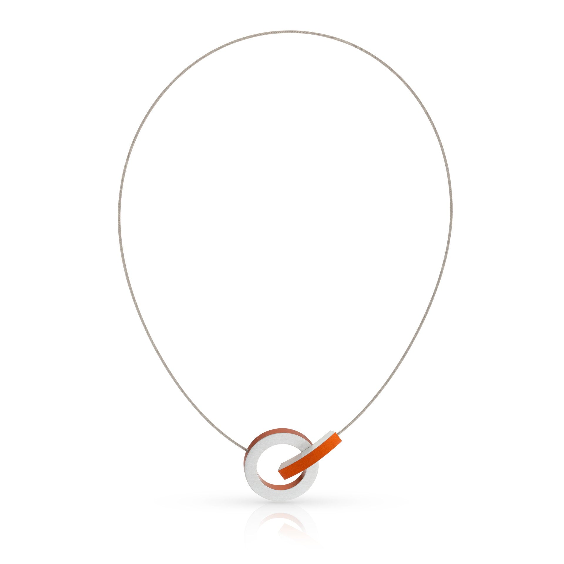 Clic Ring met Oranje Boogje Collier - C273O