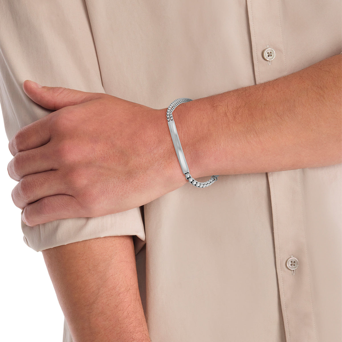Calvin Klein Armband CJ35100056 Heren Zilverkleurig 19,5 cm