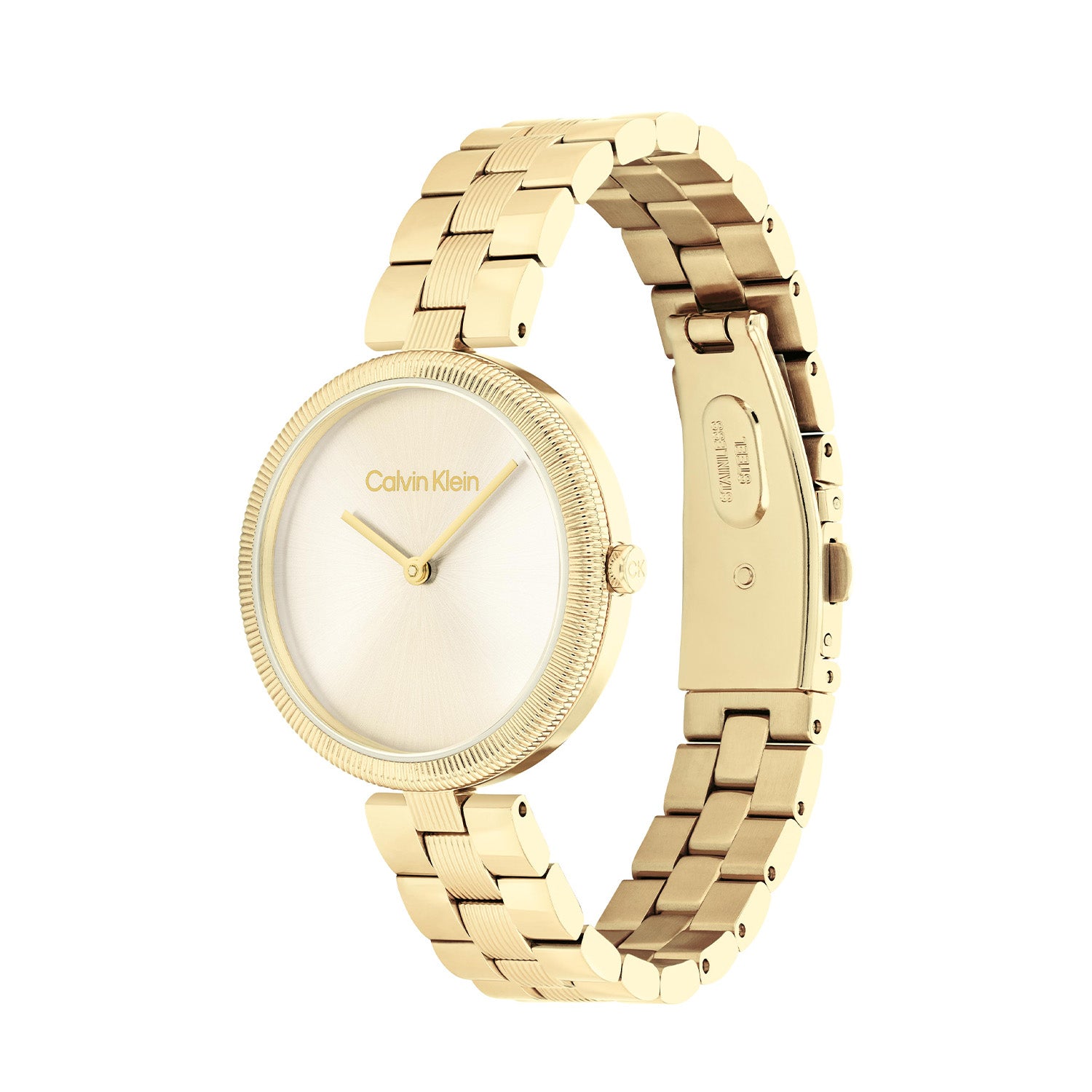 Calvin Klein Dames Horloge CK25100014 32 mm Goudkleurig