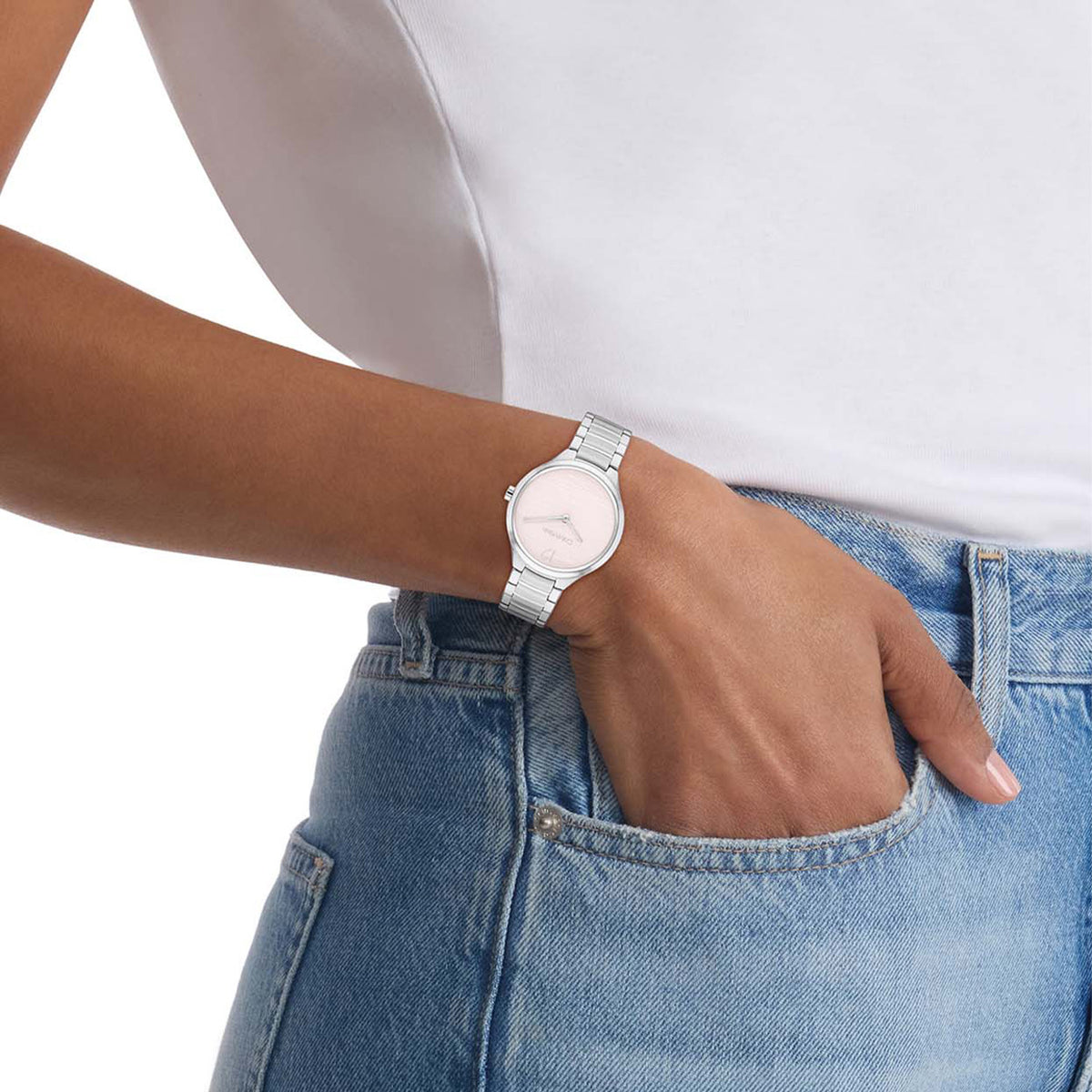 Calvin Klein Dames Horloge CK25100047 38 mm Zilverkleurig