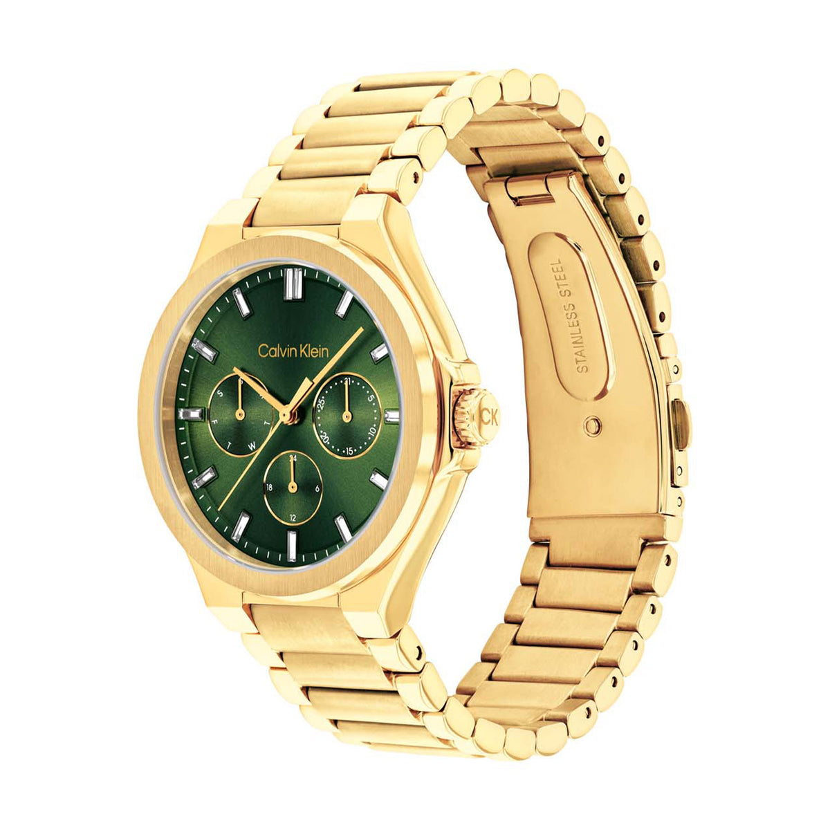 Calvin Klein Dames Horloge CK25100053 38 mm Goudkleurig