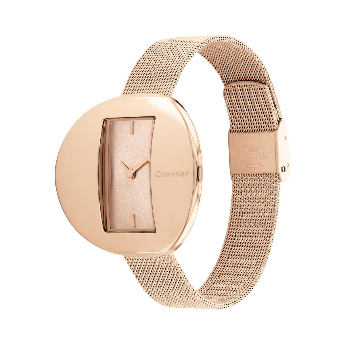 Calvin Klein Circular Mesh Dameshorloge CK25200017 Rosékleurig 40 mm