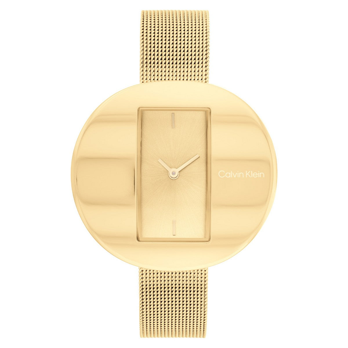 Calvin Klein Circular Mesh Dameshorloge CK25200146 Goudkleurig 40 mm