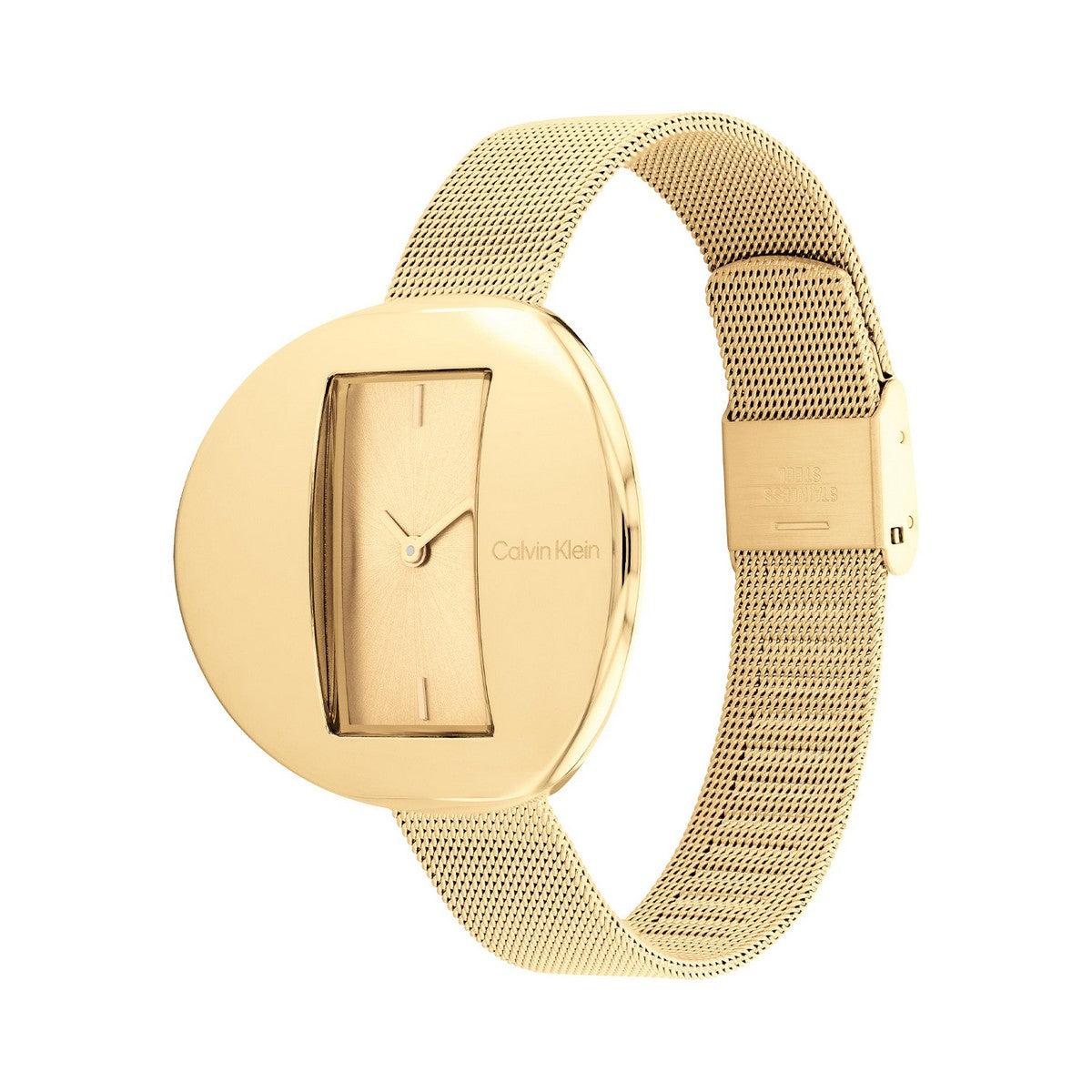 Calvin Klein Circular Mesh Dameshorloge CK25200146 Goudkleurig 40 mm