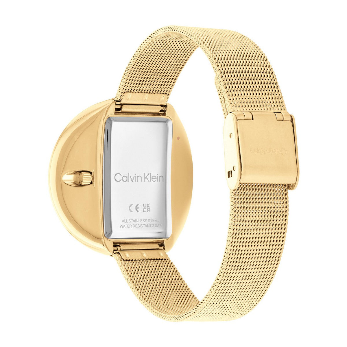 Calvin Klein Circular Mesh Dameshorloge CK25200146 Goudkleurig 40 mm