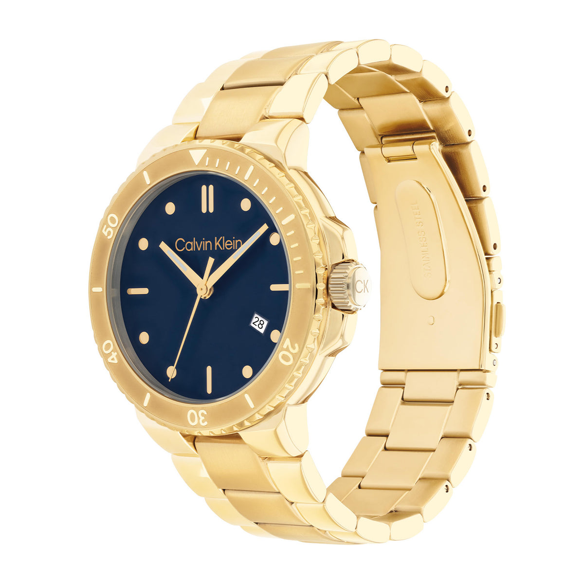 Calvin Klein Heren Horloge CK25200204 44 mm Goudkleurig