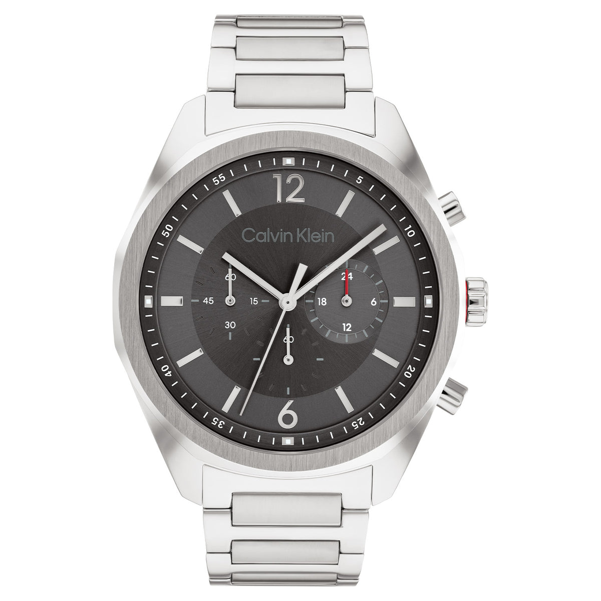 Calvin Klein Heren Horloge CK25200264 45 mm Zilverkleurig
