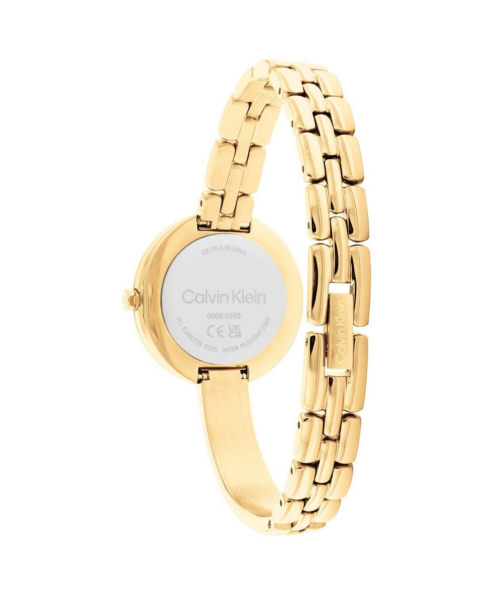 Calvin Klein Bangled Dameshorloge CK25200279 Goudkleurig 28 mm