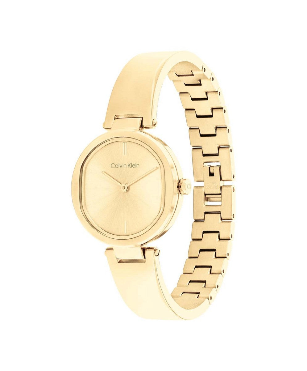 Calvin Klein Elevated Dameshorloge CK25200309 Goudkleurig 30 mm