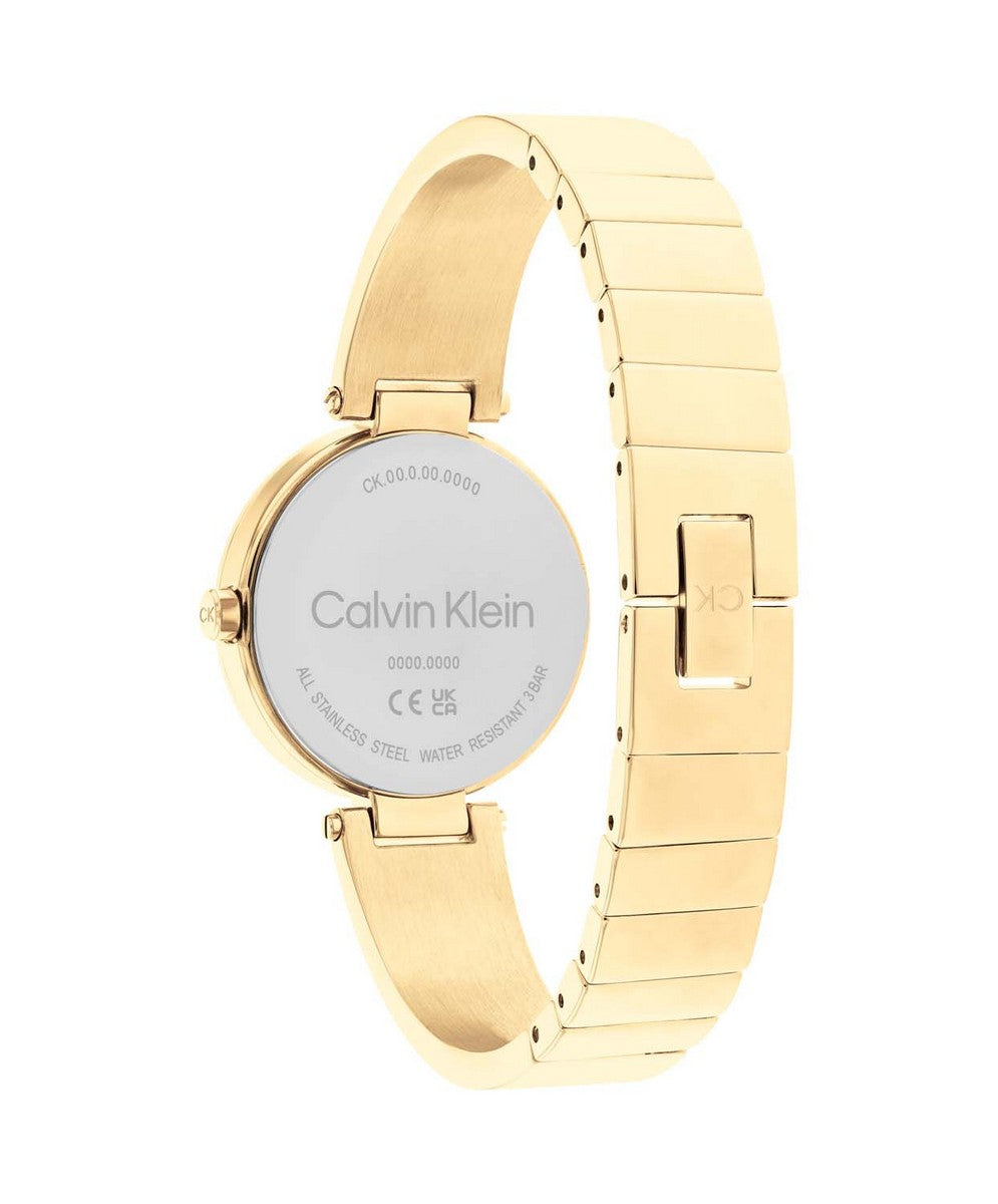 Calvin Klein Elevated Dameshorloge CK25200309 Goudkleurig 30 mm