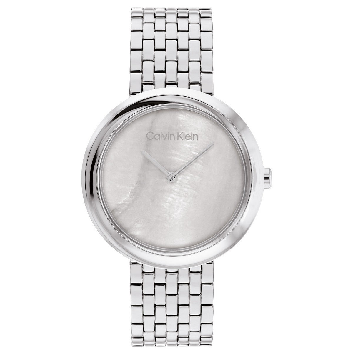 Calvin Klein Twisted bezel Dameshorloge CK25200320 Zilverkleurig 34 mm