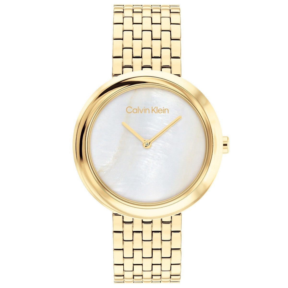 Calvin Klein Twisted bezel Dameshorloge CK25200321 Goudkleurig 34 mm