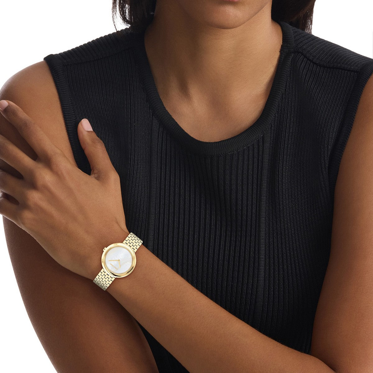 Calvin Klein Twisted bezel Dameshorloge CK25200321 Goudkleurig 34 mm