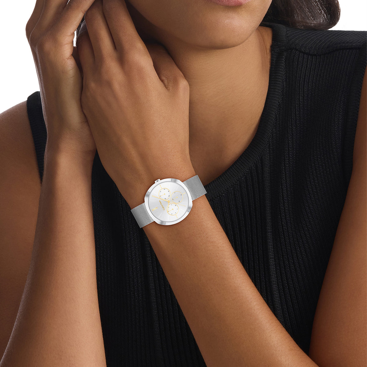 Calvin Klein Dames Horloge CK25200338 38 mm Zilverkleurig