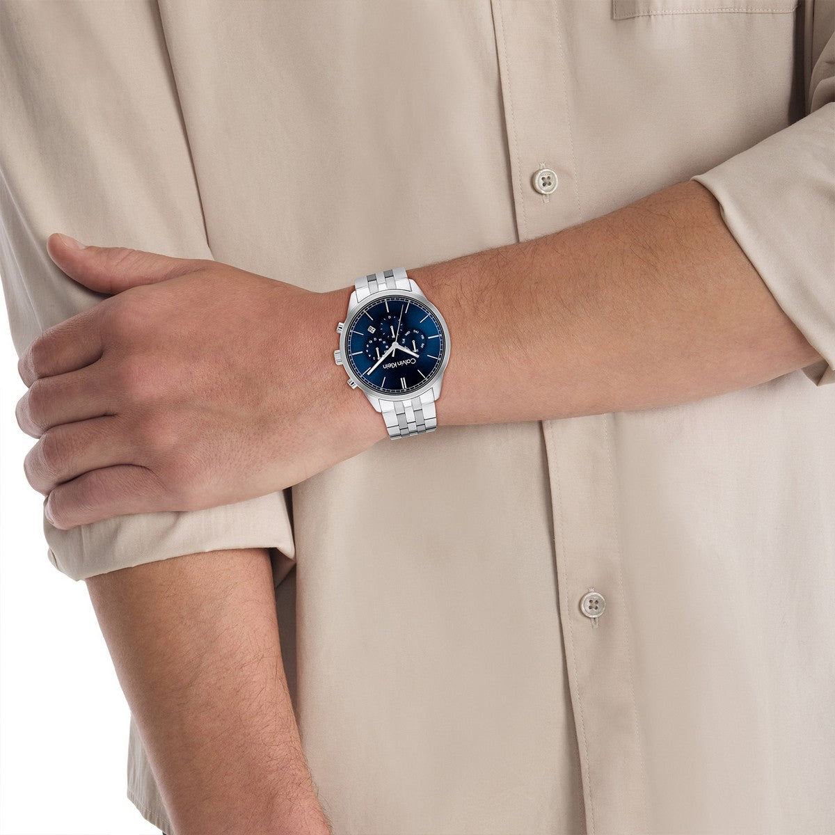 Calvin Klein Herenhorloge CK25200377 Zilverkleurig 44 mm