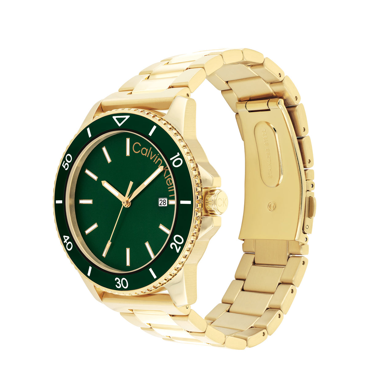 Calvin Klein Heren Horloge CK25200383 44 mm Goudkleurig