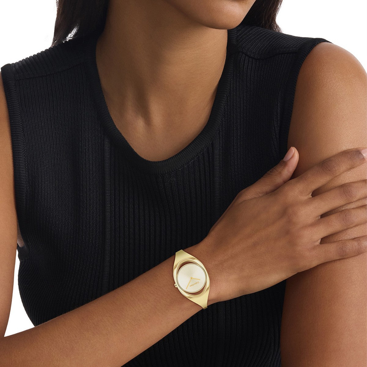 Calvin Klein Elated Dameshorloge CK25200422 Goudkleurig 30 mm