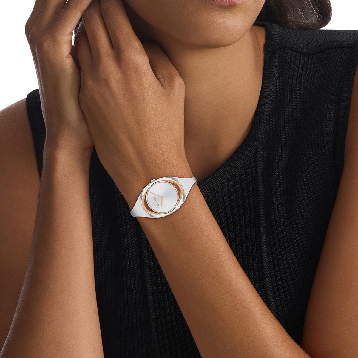 Calvin Klein Elated Dameshorloge CK25200424 Zilverkleurig 30 mm