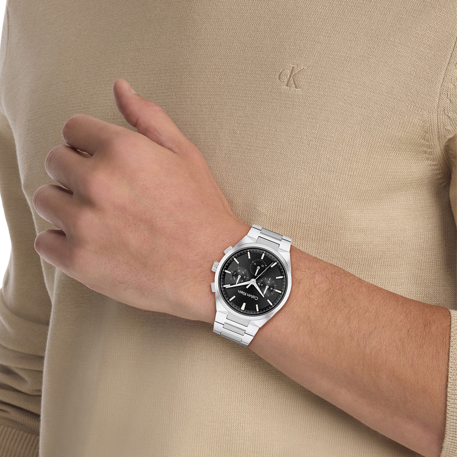 Calvin Klein Herenhorloge CK25200459 Zilverkleurig 44 mm