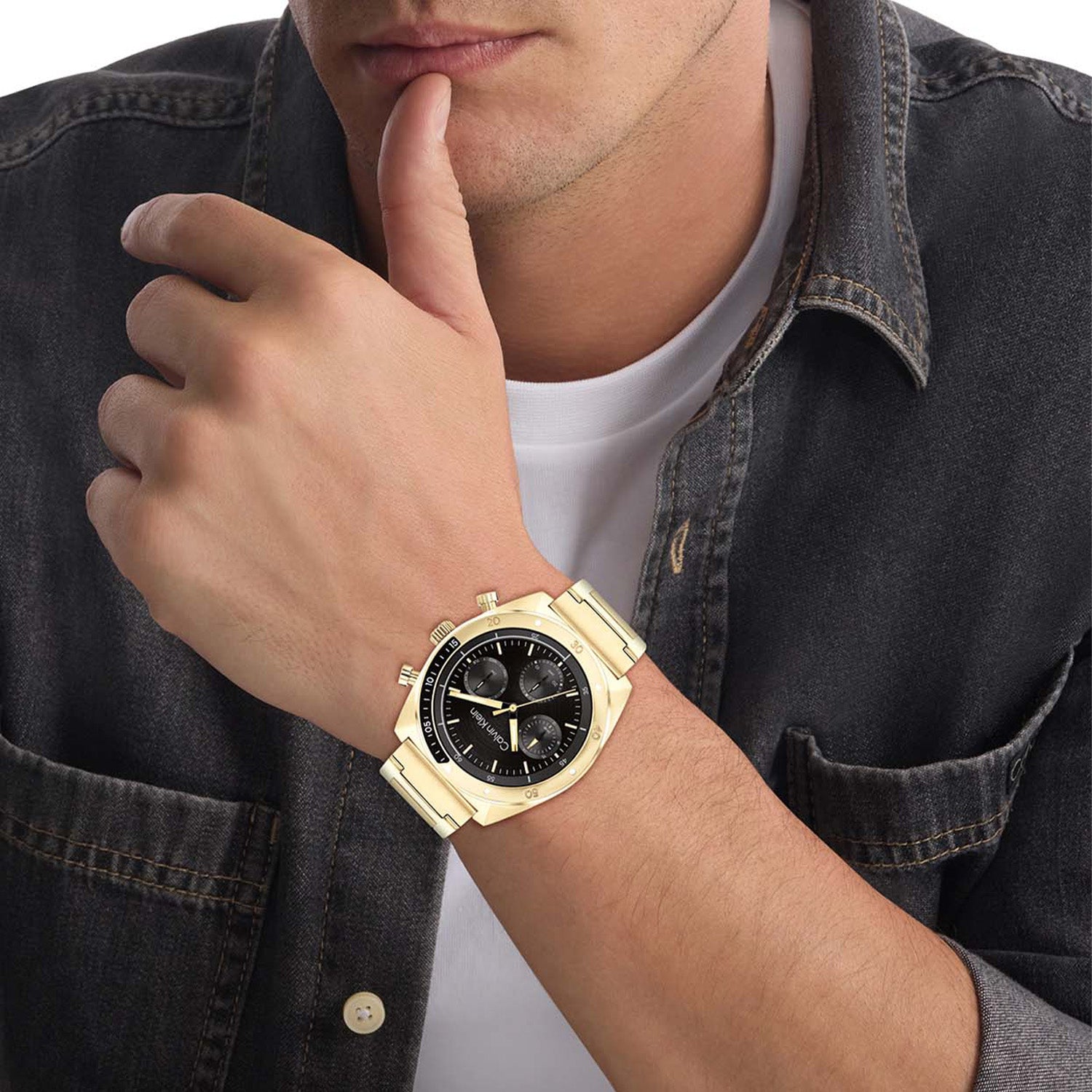 Calvin Klein Herenhorloge CK25200465 Goudkleurig 42 mm