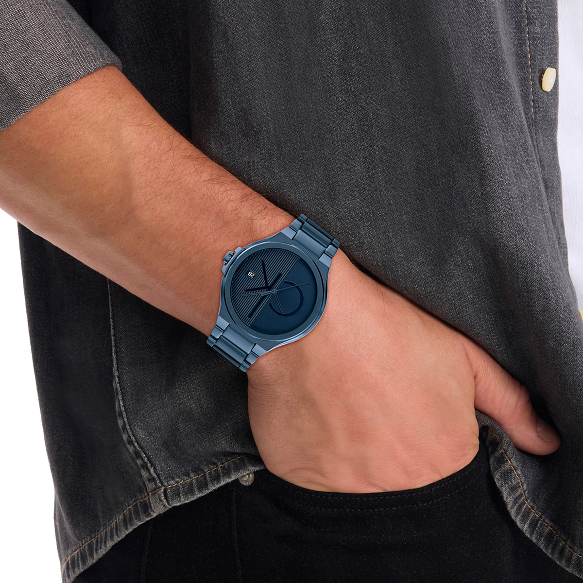 Calvin Klein Heren Horloge CK25200484 39 mm Blauw