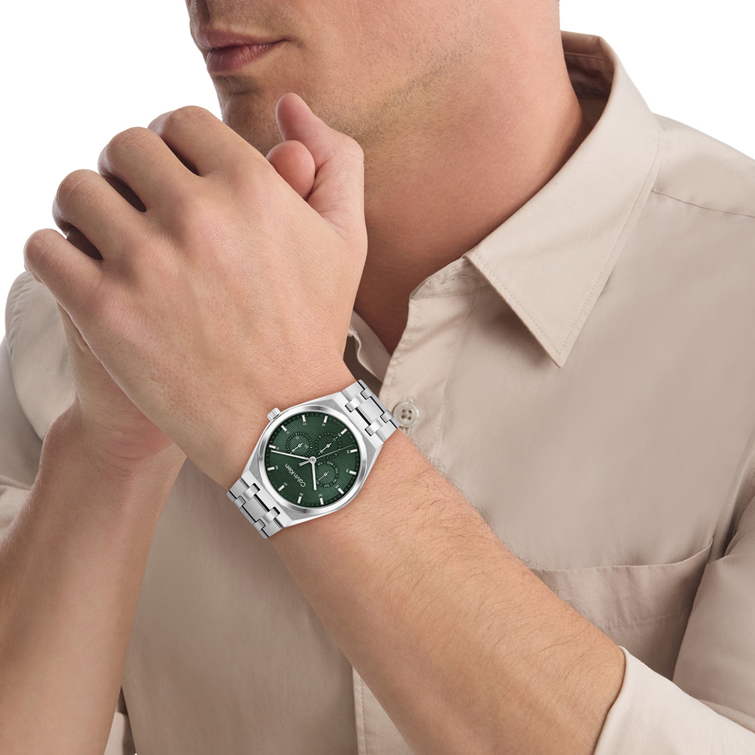 Calvin Klein Herenhorloge CK25200521 Zilverkleurig 39 mm