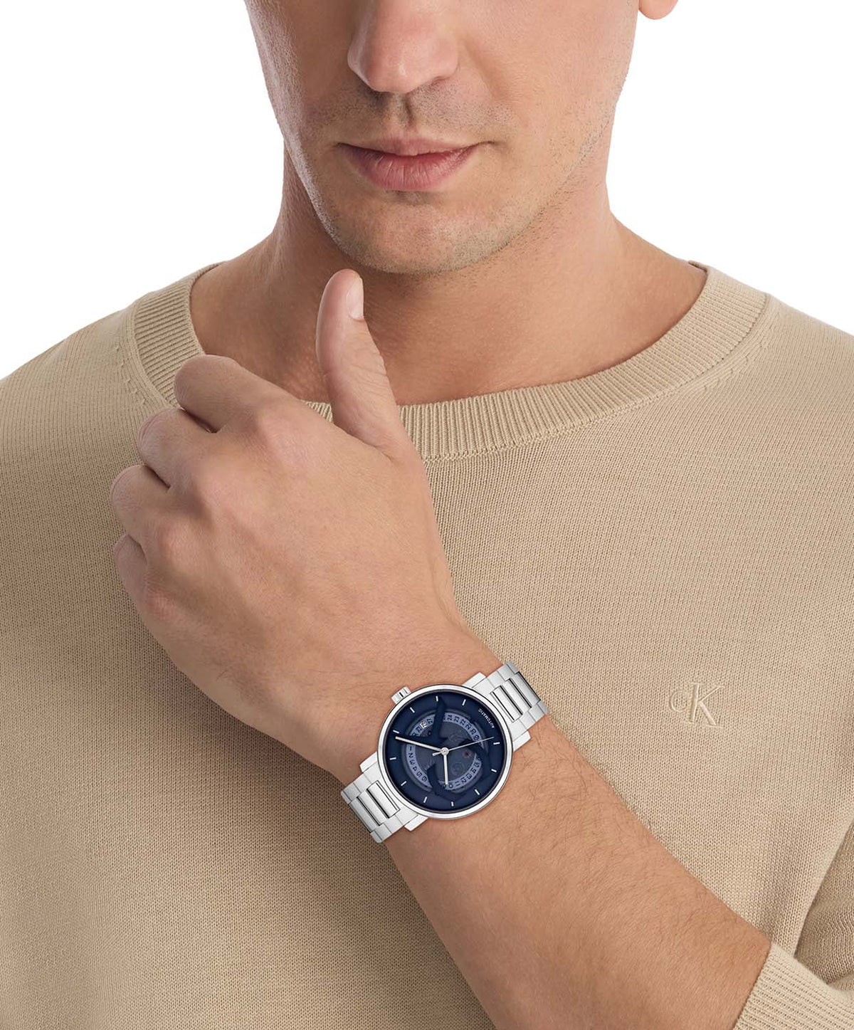 Calvin Klein Heren Horloge CK25300019 40 mm Zilverkleurig