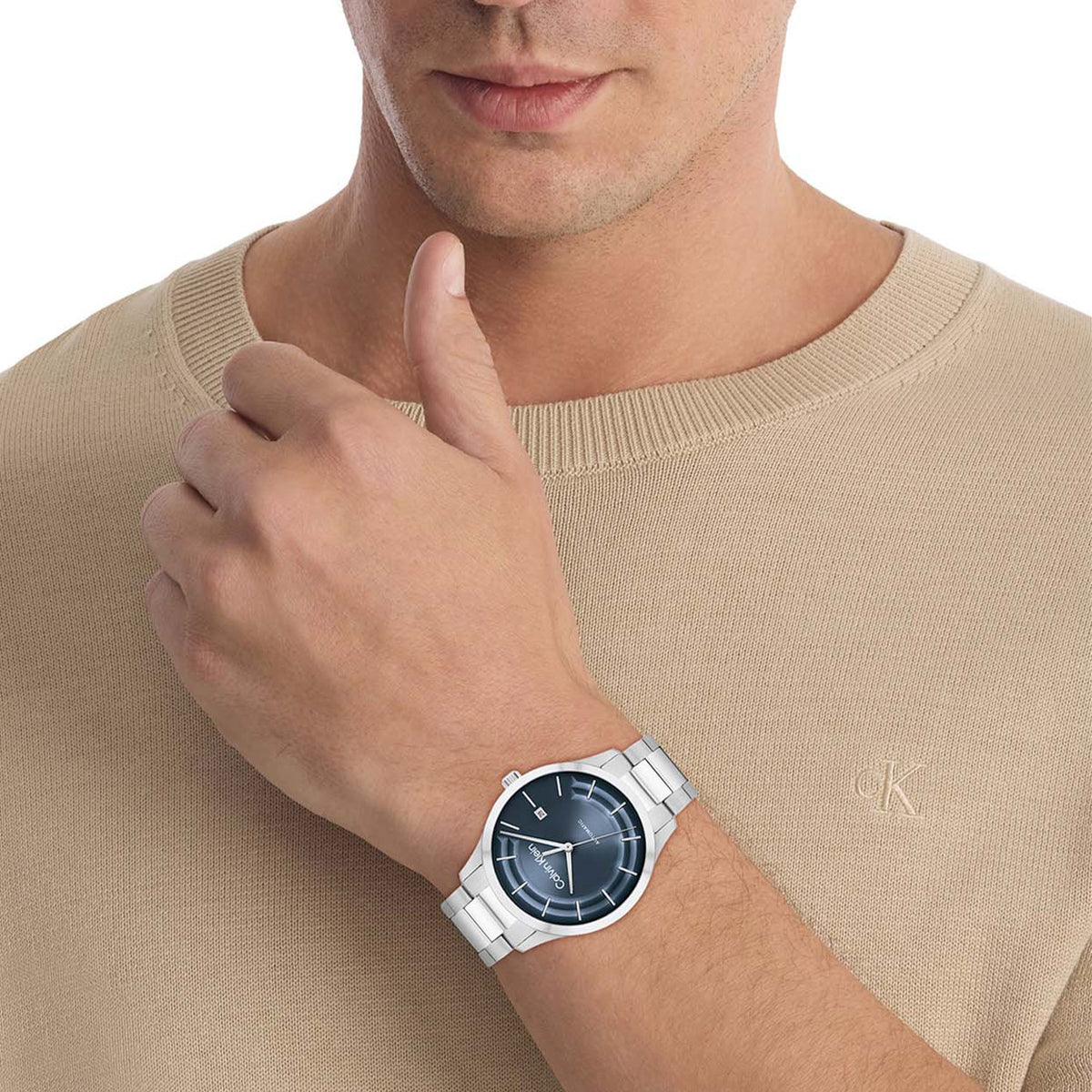 Calvin Klein Heren Horloge CK25300020 40 mm Zilverkleurig