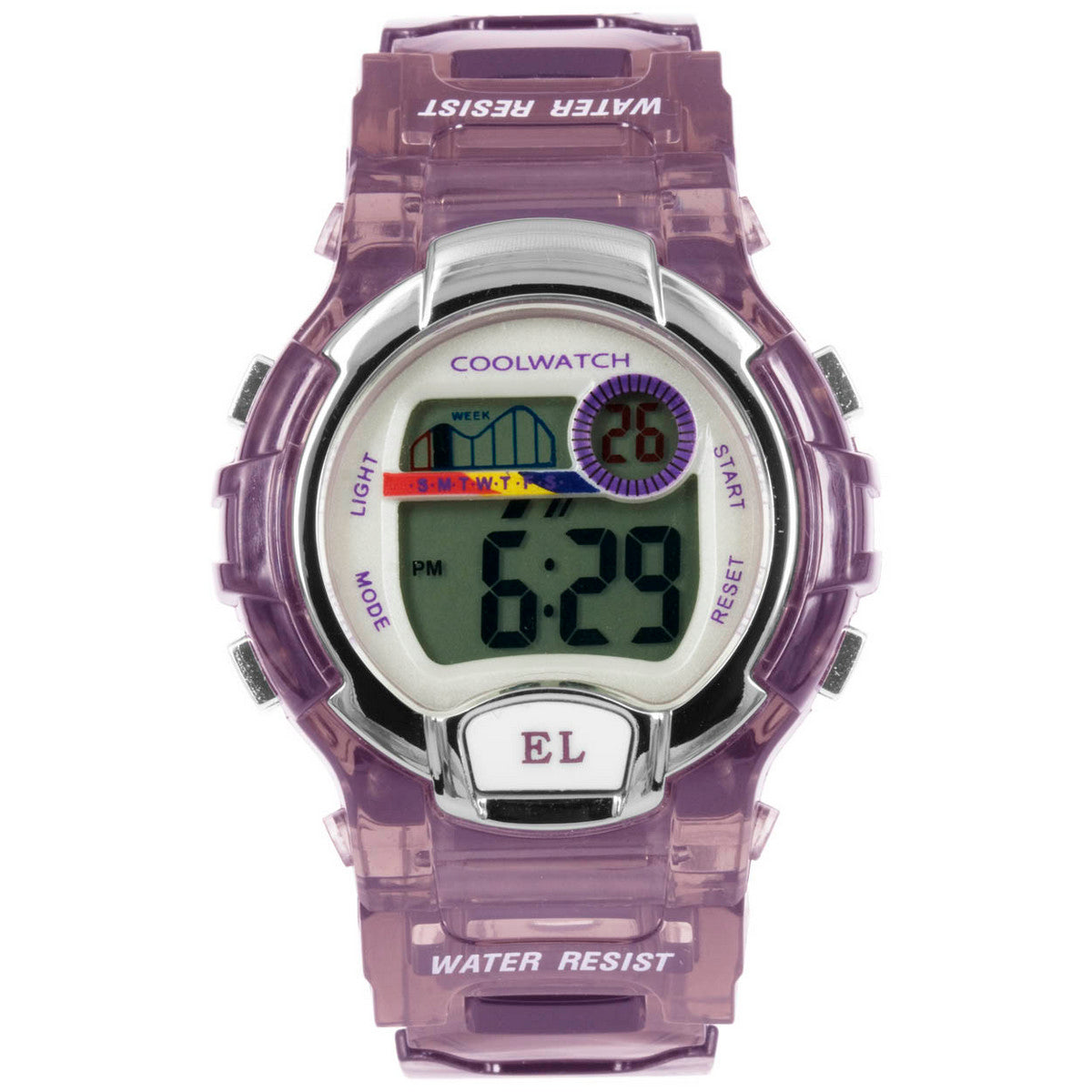 Prisma CW.379 Kids Digital 5 ATM Purple Horloge