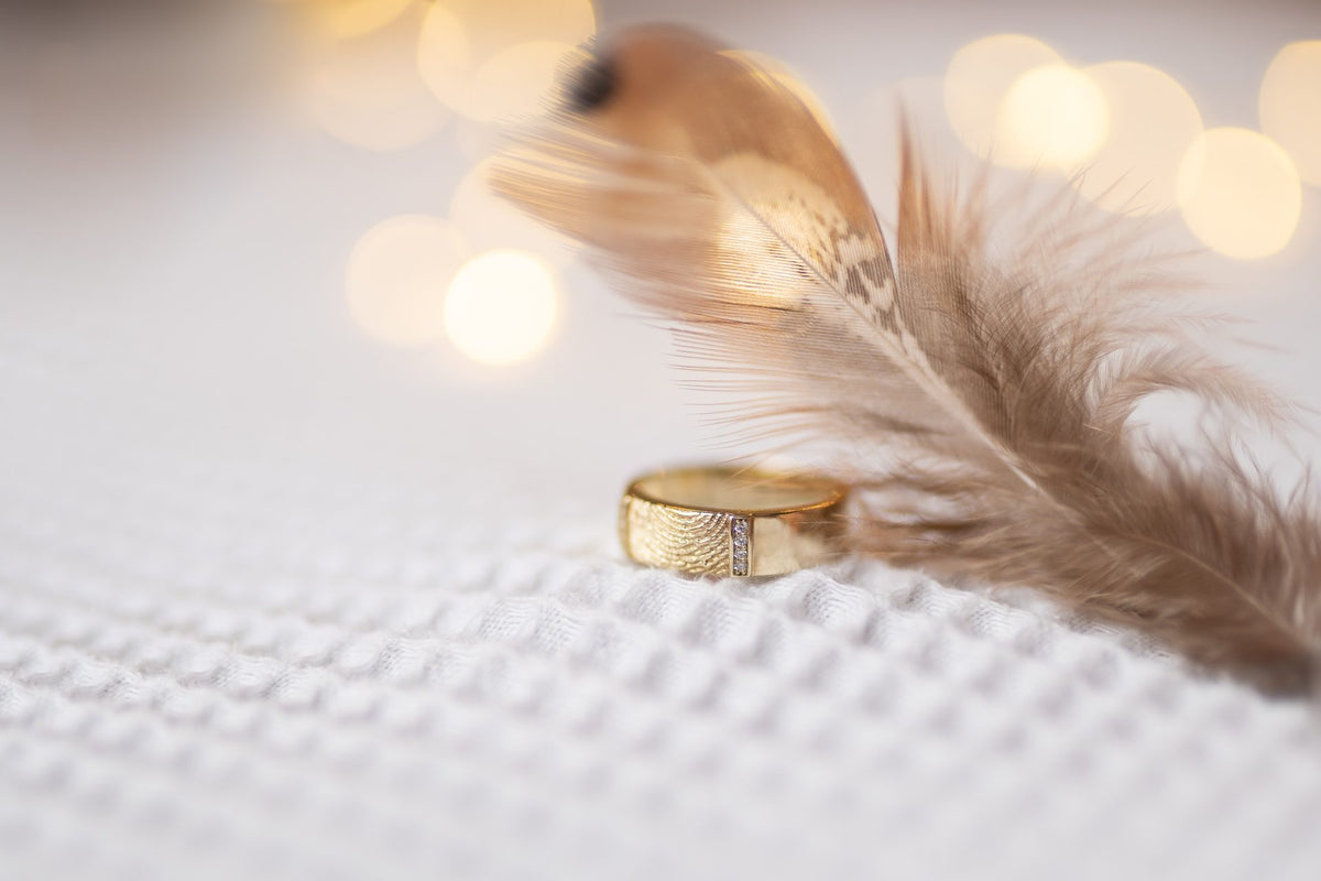 See You Fingerprint Gem Band Ring