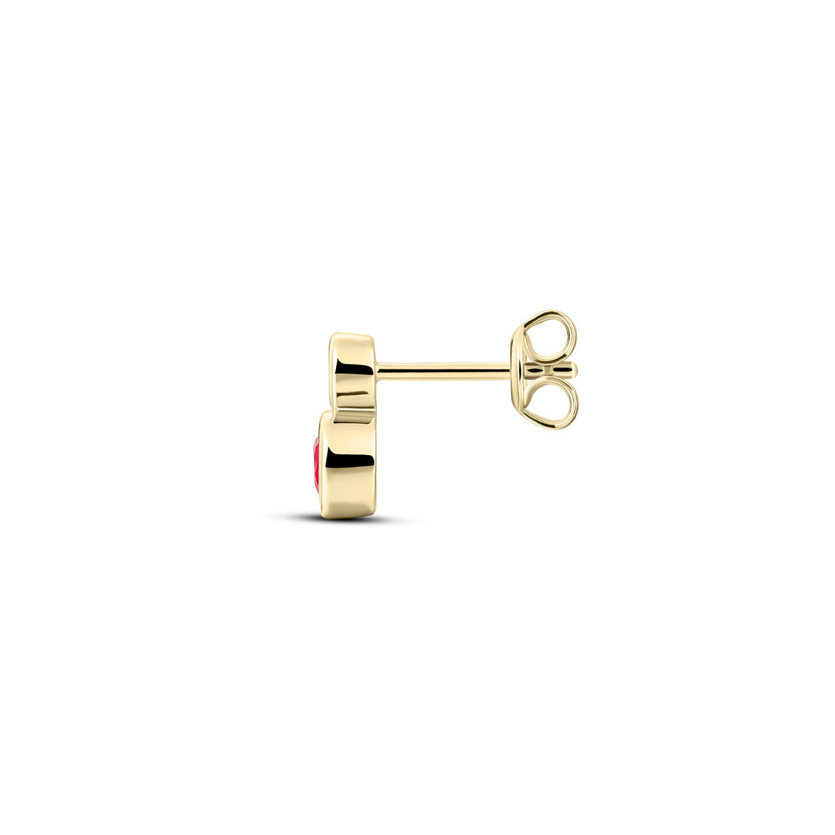 Gisser Oorknoppen Zilver Geel Verguld Zirkonia – E1003YOF – foto 2