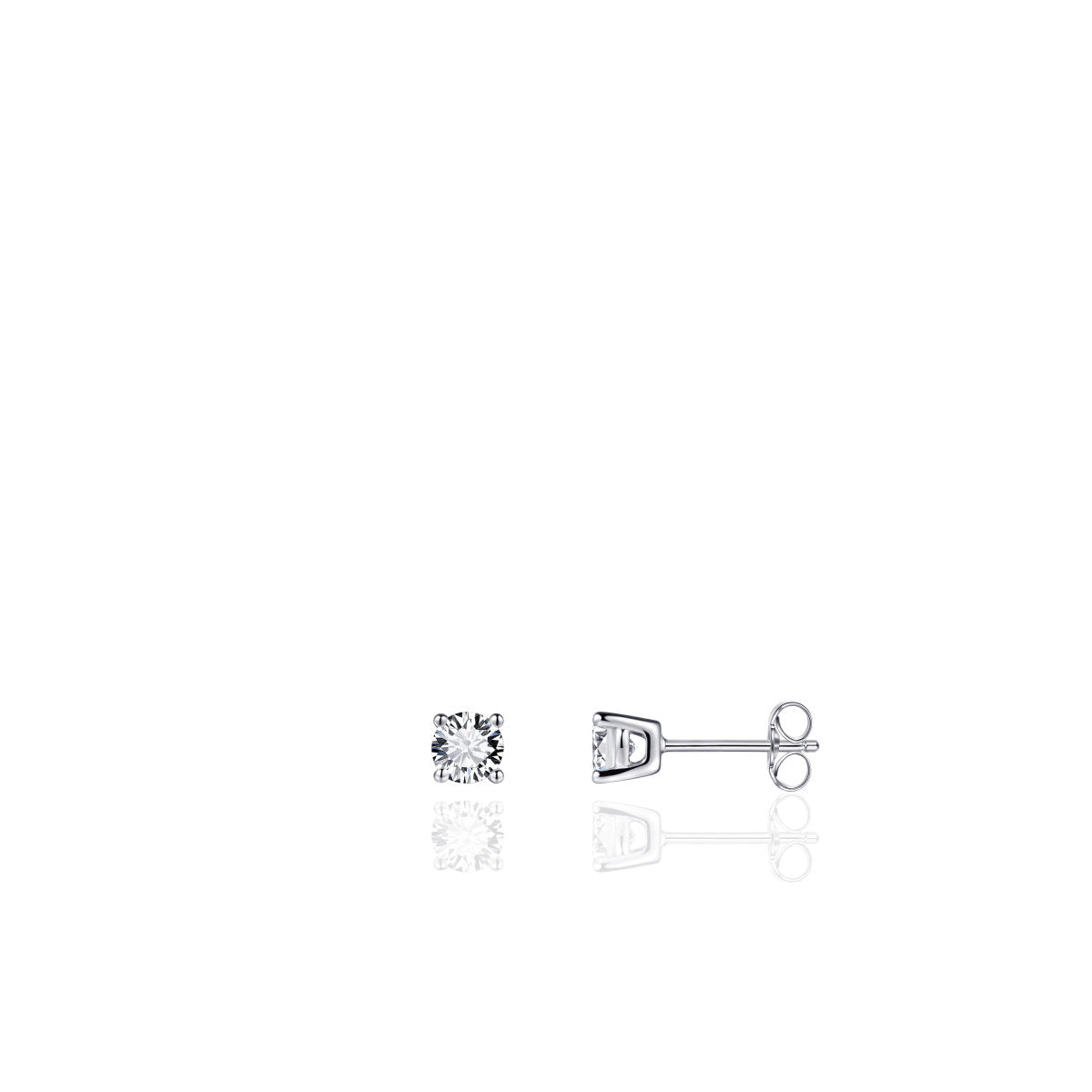 Gisser Oorringen Zilver Gerhodineerd Zirkonia Wit – E1021/3